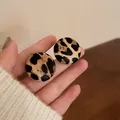 Elegante Vintage-Ohrstecker mit Leopardenmuster und einem auffälligen Gepardenmuster - Legierung Großer Runder Stecker (4#) / Brauner Leopard