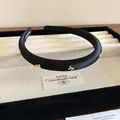 Elegant black padded retro headband featuring delicate golden bow accents for a high top look - 43# Headband-Black Gold