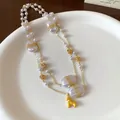 Elegant pearl sweater chain with gold horse pendant and floral zircon accents - Gold Pearl Flower Horse Sweater Necklace (33#)