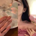 Elegante Schleifen-Kranz-Ohrstecker mit funkelnden Kristallen für einen süßen koreanischen Stil - Goldener Schleifenstil (41#)