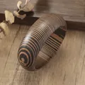 Vintage retro style zebra wood grain textured bangle bracelet with natural rustic finish - Style 4
