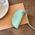 Mint green portable leather eyeglass holder necklace with a long neck strap for women - Eyeglasses Clip (8# Necklace) / Green