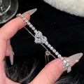 Bracelet coeur en zircon argenté avec chaîne coulissante réglable pour femme - Style Cœur (1#)
