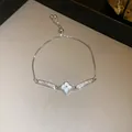 Elegant 18K silver-plated adjustable bracelet featuring a white shell clover motif. - Adjustable Clover Style (2#) / Silver