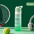 Green gradient mist spray water bottle for outdoor sports with 26cm height nozzle. - 650ML (Cup + Cup Brush) / Gradient Green