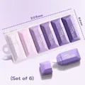 Gradient purple correction tape 6-pack in clear pouch, total 36m length for students - 6 Pcs/Set / Dreamy Purple