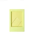 Minimalist lime yellow 3-inch mini photo frame stand for desktop Instax photo display - Light Tan Green / 3 Inch