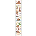 Cute Capybara cartoon decorative stickers strip for school stationery and DIY crafts - Capybara Sticker / 1 Sheet