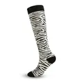 Black and white zebra print sports compression socks for peak athletic performance - Zebra Print