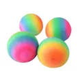 Set di quattro palline antistress arcobaleno in TPR per alleviare l'ansia e lo stress - Palla Antistress Arcobaleno con Farina