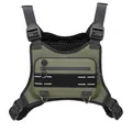 Military green multi-functional tactical chest rig bag with waterproof utility pockets - 22*15*5cm / Olive Green