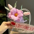 Elegant pink artificial rose flower ballpoint pen in gift packaging for special occasions - Princess Shirley Flower Pen (Purple)