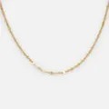 Minimalist gold marquise link chain necklace for DIY jewelry making and pendants - Necklace Only