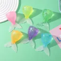 Set of colorful mermaid tail squishy stress relief toys with glitter maltose syrup filling - Maltose Mermaid Tail