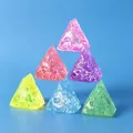 Colorful glitter maltose squishy toys in pyramid shapes for stress relief - Maltose Triangle Cheese