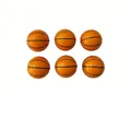 Juego de 6 mini pelotas antiestrés de baloncesto naranja, juguetes de espuma de 4 cm para apretar - Balón de baloncesto impreso / 4cm
