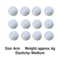 Pack of twelve 4cm white mini sports squeeze balls for stress relief and fun - Printed Volleyball / 4cm