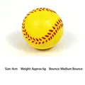 Yellow softball foam stress ball with 4cm diameter and 6g weight for relief. - Painted Yellow Baseball / 4cm