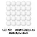 Set of 25 white foam mini sports stress relief balls with golf ball texture, 4cm diameter - White Golf Ball / 4cm