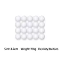 Set of 20 white 4.2cm mini textured stress relief balls with medium elasticity foam - White Golf Ball / 4.2cm