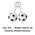 Soft 4cm mini soccer ball stress relief keychain made of durable squeeze foam material - Soccer/Football Style / 4cm