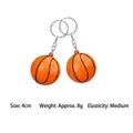Mini basketball stress ball keychain, 4cm diameter, 8g weight, medium elasticity - Basketball Keychain / 4cm