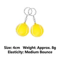 Yellow tennis ball keychain mini sports stress relief ball variant 4cm 8g - Tennis Ball Keychain / 4cm