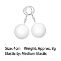 White volleyball squeeze ball keychain for stress relief, 4cm mini foam sports ball toy - Volleyball Keychain / 4cm