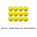 Set of 12 yellow foam mini tennis balls for stress relief, size 5cm each ball. - Printed Tennis Ball / 5cm