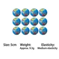 Set of 12 mini stress relief squeeze balls featuring colorful globe world map prints - Printed Globe Ball / 5cm