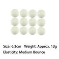 Set of 12 white 6.3cm mini golf style foam squeeze stress balls for hand exercise - Printed Golf Ball / 6.3cm