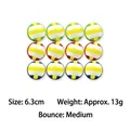 Set of 12 colorful mini foam sports balls for stress relief, 6.3cm diameter each - Printed Colorful Volleyball (Random Color) / 6.3cm