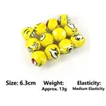 Set of 12 yellow emoji stress relief squeeze balls 6.3cm in plastic packaging - Printed Yellow Emoji Ball (Random Color) / 6.3cm