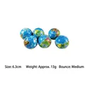 Mini foam stress balls with blue globe pattern, size 6.3cm for hand squeeze - Printed Globe Ball / 6.3cm