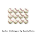 Pack de 12 mini pelotas de béisbol antiestrés de espuma de 7cm con costuras rojas realistas - Pelota de béisbol impresa / 7cm