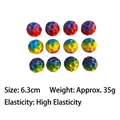 Set of 12 colorful crater-textured foam stress relief balls, 6.3cm diameter size - Dotted High Elastic Moon Ball (Random Color) / 6.3cm