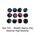 Pelotas de luna de cráter de 7cm de alta elasticidad para juego sensorial y estrés - Pelota lunar de muñeca de seis colores (Con cuerda / Color aleatorio) / 7cm