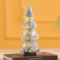 Miniatur-Weihnachtsbaum mit warmen LED-Lichtern und einem rustikalen Holzsockel. - 25cm Turm-Weihnachtsbaum (Ohne Licht)