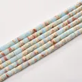 Perles en tube marbré bleu et rouge 2x4mm pour la fabrication de bijoux DIY et artisanat - 2*4mm (environ 150 perles par fil) / 1 Pierre de Shoushan
