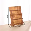 Espositore per nail art in legno con design a più strati in finitura naturale - 4 Livelli / Noce