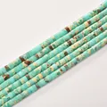 Perles de tube cylindrique turquoise vert naturel 2x4mm pour projets de bijoux DIY - 2*4mm (environ 150 perles par fil) / 4 Pierre de Shoushan Verte