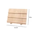 Espositore per unghie in legno naturale per press-on nails, misura 40,2x30cm - Triplo Strato / Colore legno naturale