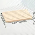 Natural wood nail display board showing dimensions 33.8x23.5x1.2cm for manicure art - Large Card Holder / Natural Wood Color