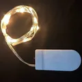 Warmweiße LED-Lichterkette mit Batteriefach für weihnachtliche DIY-Dekorationen - 1m 10 LEDs (Warmweißes Licht)