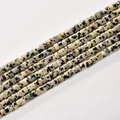 Natural Dalmatian jasper 2x4mm tube beads for DIY jewelry making and spacer needs - 2*4mm (Approx 150 Beads per Strand) / 12 Dalmatian Jasper