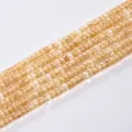 High-quality 2x4mm yellow cylindrical tube beads for handmade DIY jewelry spacers - 2*4mm (Approx 150 Beads per Strand) / 13 Citrine
