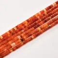 Natural red agate cylindrical spacer beads 2x4mm for handmade DIY jewelry making - 2*4mm (Approx 150 Beads per Strand) / 16 Red Agate