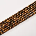 Natural brown tiger's eye 2x4mm cylindrical tube beads for DIY jewelry crafts - 2*4mm (Approx 150 Beads per Strand) / 23 Tiger Eye