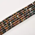 Multi-colored 2x4mm cylindrical stone spacer beads for handmade DIY jewelry making - 2*4mm (Approx 150 Beads per Strand) / 27 Indian Agate
