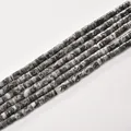 2x4mm cylindrical spacer beads with gray marbled pattern for handmade DIY jewelry making - 2*4mm (Approx 150 Beads per Strand) / 31 Map Stone (Picasso Stone)